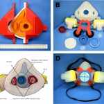 Stop-Gap N95 Respirator:
Reusable device, developed, tested and manufacturable at small scale at APIL
CAD. FDM, SLA, Polyjet printing. Silicone cast. HME filters.